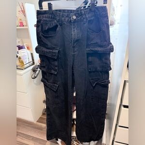 SHEIN Dark Cargo Pants for Women